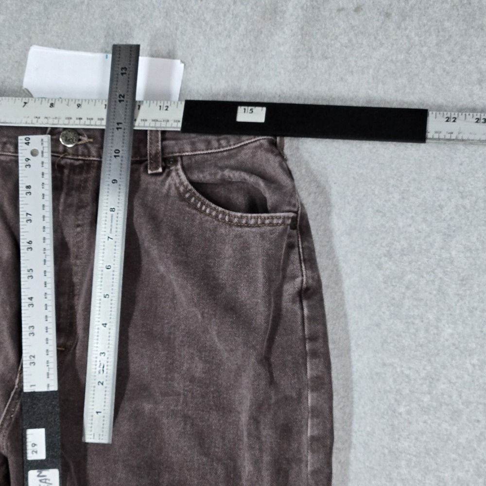 VINTAGE Lee Riveted Women Jeans 18 MED Brown High Rise Taper Denim 29" Inseam - Picture 16 of 16